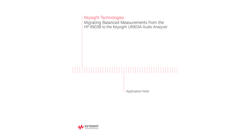Migrating Balanced Measurements from 8903B to U8903A